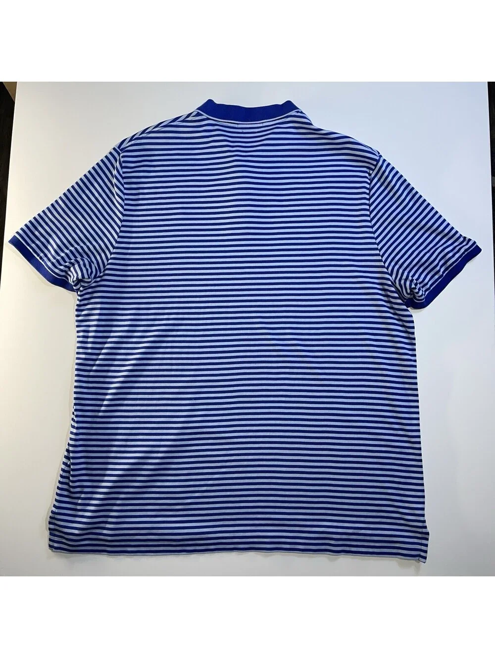 Polo Golf Ralph Lauren Classic Fit Blue Striped Navy Pony Mens XXL Preppy